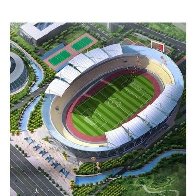 Construcción prefabricada confiable del marco del espacio del estadio de la estructura de acero del palmo grande