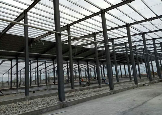 El taller de la estructura de acero de la industria 6000㎡ fabricó el edificio de la fábrica del marco