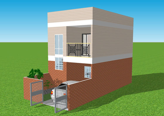 Apartamento de acero galvanizado del chalet del duplex de la casa del peso ligero prefabricado