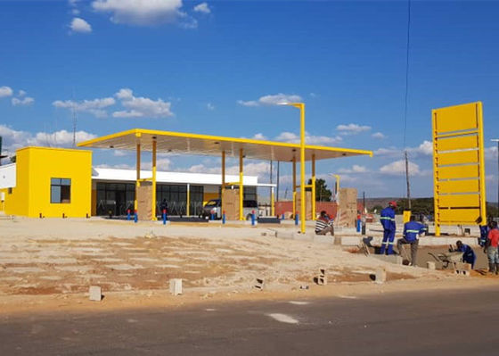 La gasolinera del ODM vertió los edificios industriales ISO9001 prefabricado del marco de acero