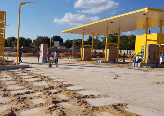 La gasolinera del ODM vertió los edificios industriales ISO9001 prefabricado del marco de acero