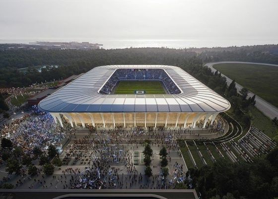 Los edificios prefabricados ligeros del gimnasio del metal pre dirigieron el estadio de acero