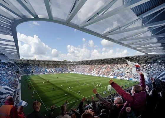 Los edificios prefabricados ligeros del gimnasio del metal pre dirigieron el estadio de acero