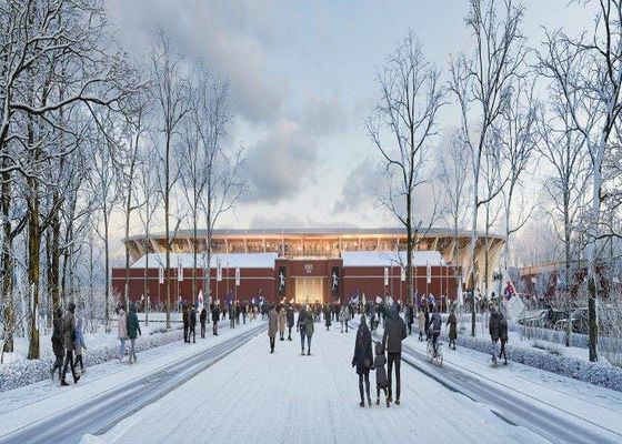 Los edificios prefabricados ligeros del gimnasio del metal pre dirigieron el estadio de acero