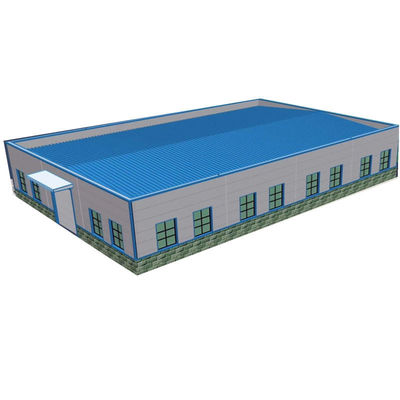 Taller prefabricado Warehouse de la estructura de acero del palmo grande a prueba de viento