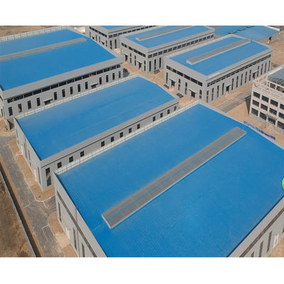 Q355 soldó con autógena el taller de la estructura de acero de la sección de H con la bajada de aguas de UPVC