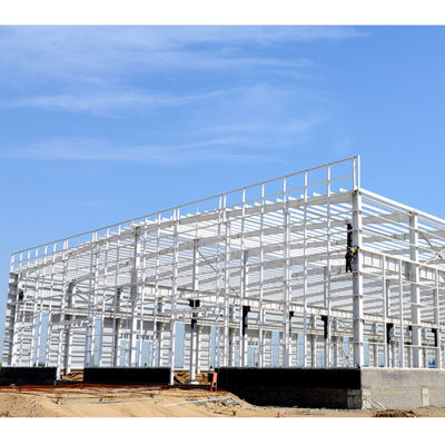 Q355 soldó con autógena el taller de la estructura de acero de la sección de H con la bajada de aguas de UPVC