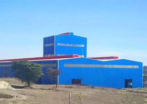 Edificio industrial incombustible fabricado del taller de la estructura de acero del marco