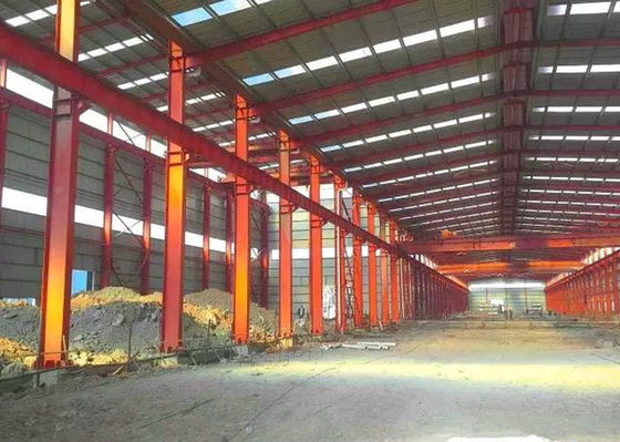 Q355 soldó con autógena el taller de la estructura de acero de la sección de H con la bajada de aguas de UPVC