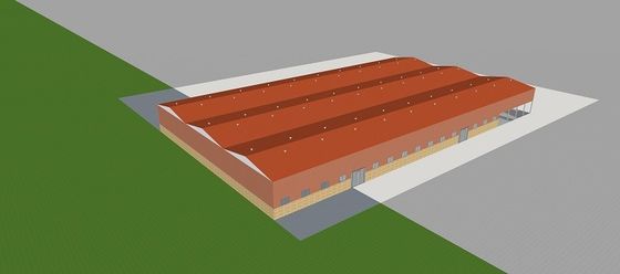 Q355B prefabricó el taller ligero de la vertiente de la estructura de acero de la rejilla de la casa de marco de acero