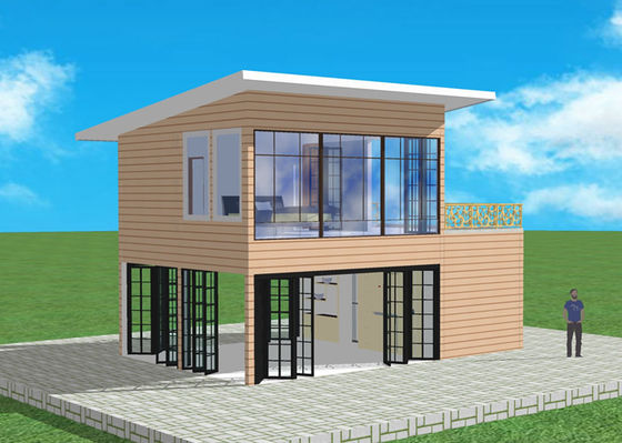 Apartamento a dos caras de la estructura de acero Q235 del chalet de acero ligero prefabricado de la luz