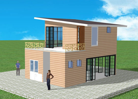 Apartamento a dos caras de la estructura de acero Q235 del chalet de acero ligero prefabricado de la luz