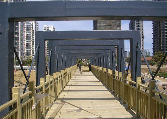 Q235B prefabricó la construcción de visita turístico de excursión de la cubierta de puente de la estructura de acero