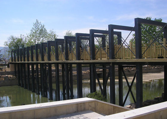 Q235B prefabricó la construcción de visita turístico de excursión de la cubierta de puente de la estructura de acero
