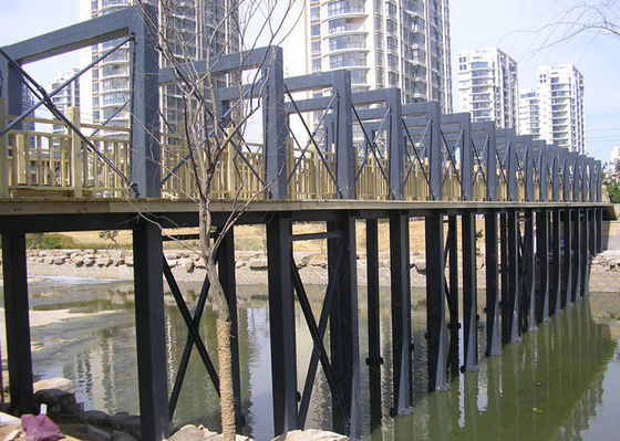 Q235B prefabricó la construcción de visita turístico de excursión de la cubierta de puente de la estructura de acero