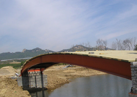 La construcción de puente de la estructura de acero de Q355B galvanizó prefabricado