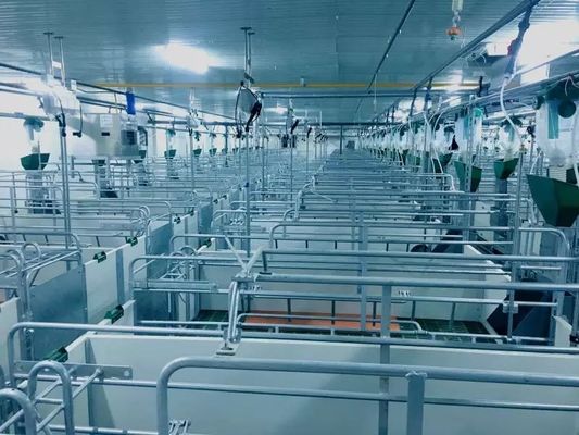 El portal a prueba de viento de la casa de cerdo de la estructura de acero prefabricó el marco de acero ISO9001