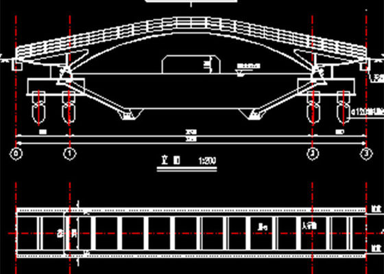 Construcción de puente peatonal de acero prefabricada del braguero de la estructura