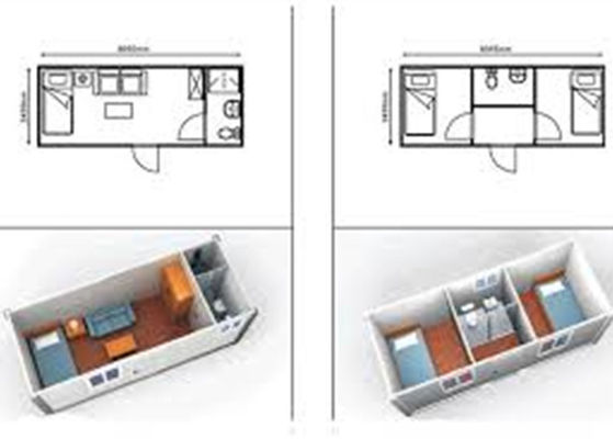 La casa plegable galvanizada del envase prefabricó la casa modular de acero