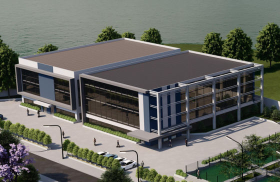 Edificios de oficinas del metal comercial prefabricado robusto a prueba de viento