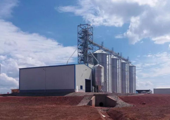Planta de tratamiento de acero del maíz del taller ligero prefabricado del marco de acero