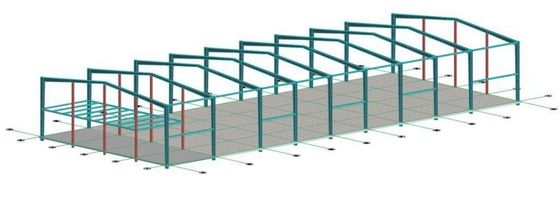 Estructura de acero de aluminio/del PVC modificada para requisitos particulares Warehouse Windows con la correa de la sección de C/Z