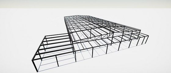 Estructura de acero Warehouse de la elevación opcional con la correa de acero de C/Z-Section