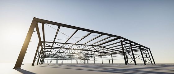 Estructura de acero Warehouse de la elevación opcional con la correa de acero de C/Z-Section
