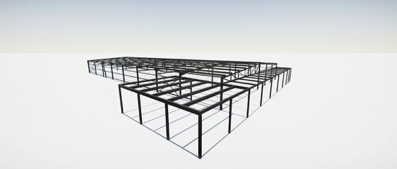 Estructura de acero de la cuesta/del tejado plano Warehouse con el panel de bocadillo/la pared de la hoja de acero