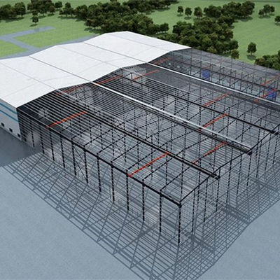 Construcción de acero galvanizada del taller de la inmersión caliente con el panel del tejado y de pared