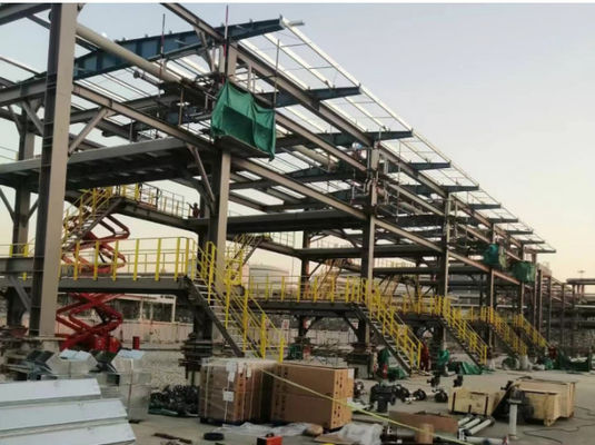 Entresuelo modificado para requisitos particulares ISO9001 a prueba de viento de la construcción de la plataforma de la estructura de acero