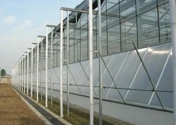 Comercial de cubierta de vidrio de invernadero de tubería galvanizada de alto grado