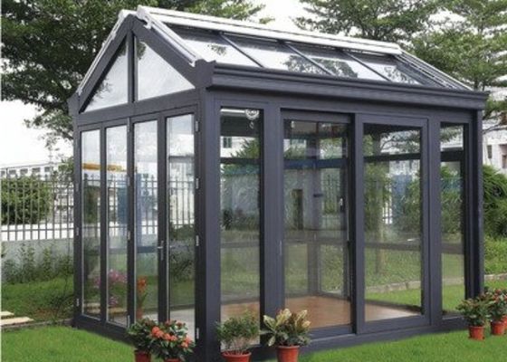 Jardín de invierno Habitación con luz solar Invernadero de vidrio Venlo de acero pequeño Relajado