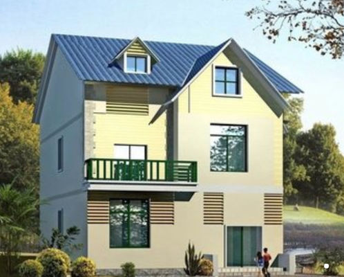 Chalet de acero ligero prefabricado con alta flexibilidad del diseño