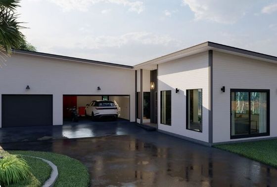 Chalet prefabricado de acero de la casa comercial del marco ligero