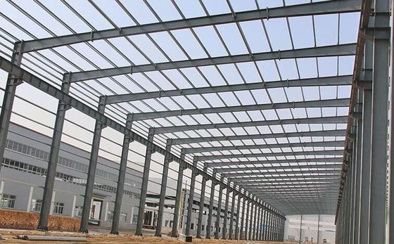 Almacén de almacenamiento de estructura de acero de sección H soldada con buena capacidad de carga