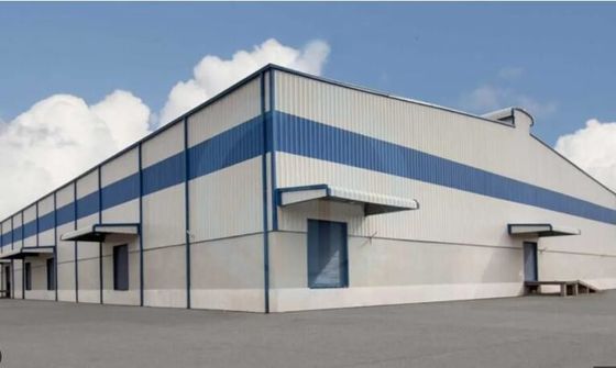 Almacén de almacenamiento de estructura de acero de sección H soldada con buena capacidad de carga