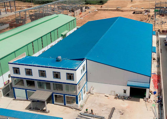 Taller industrial durable ISO9001 de doblez constructivo de la estructura de acero