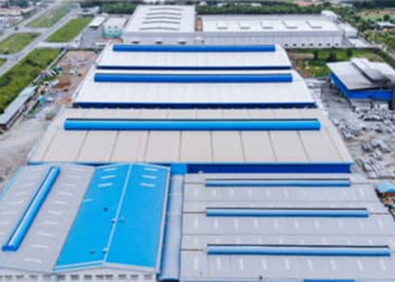 Q355 soldó con autógena la construcción del taller de la estructura de acero de la sección de H pintada