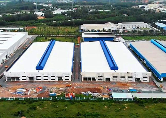 Q355 soldó con autógena la construcción del taller de la estructura de acero de la sección de H pintada