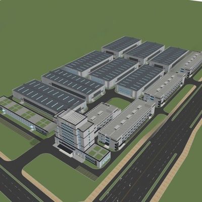 Almacén de construcción de acero personalizado con proceso de perforación y almacenamiento eficiente