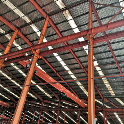 Q355 soldó con autógena la construcción del taller de la estructura de acero de la sección de H pintada