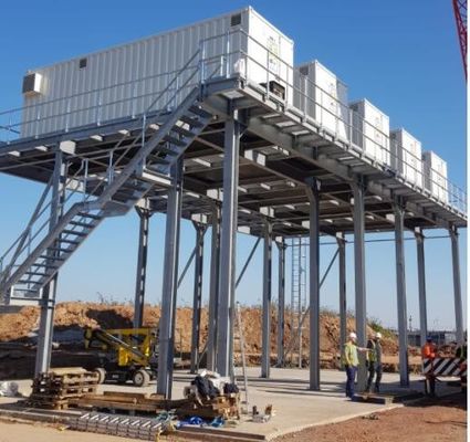 Plataforma de estructura de acero fabricado de alta capacidad de carga para el sector industrial