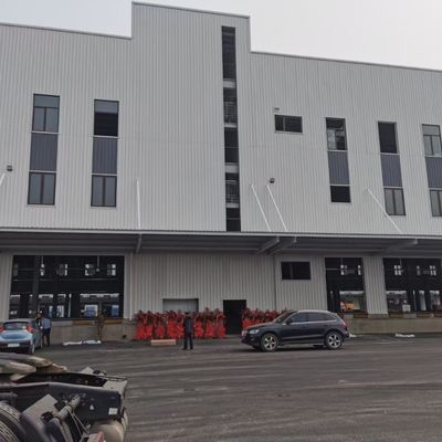 Instalación rápida de estructura de acero de gran envergadura para almacenes industriales