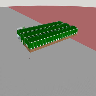 El taller ligero Warehoues de la tienda de mantenimiento de la estructura de acero modificó para requisitos particulares