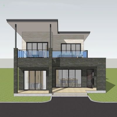 Villa de estructura de acero ligero con aislamiento térmico alto para un diseño seguro y fuerte