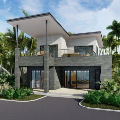 Villa de estructura de acero ligero con aislamiento térmico alto para un diseño seguro y fuerte
