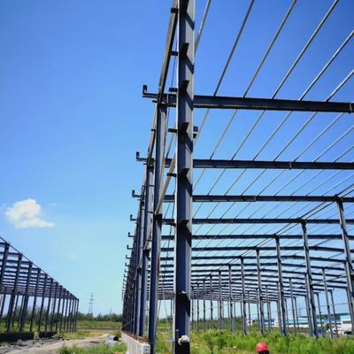 Portal de estructura de acero estructura de almacén para el almacenamiento con acero de sección H