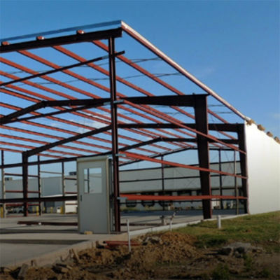 Almacén de metal con puertas de persianas de acero y ahorro de espacio Q355B / Q235B