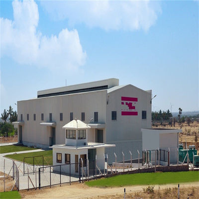 Almacén de estructura de acero personalizable con pared de panel sandwich y superficie galvanizada
